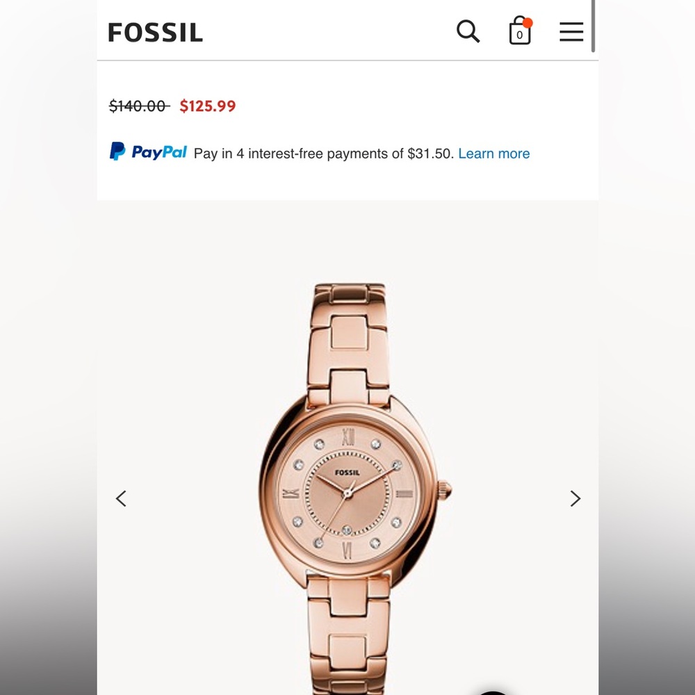 Woman’s fossil watch